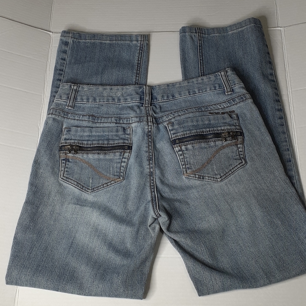 DKNY Jeans Women's Sz 6 Zippered Pockets Straight Leg